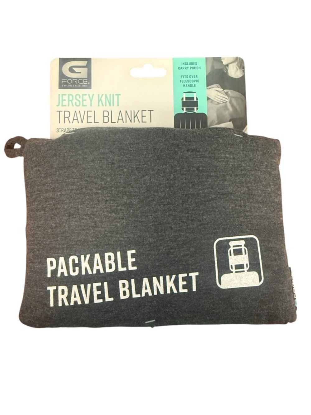 G-Force Jersey Knit Unisex Cotton and Polyester Gray Travel Blanket